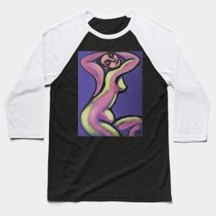 Purple And Yellow Figure Baseball T-Shirt